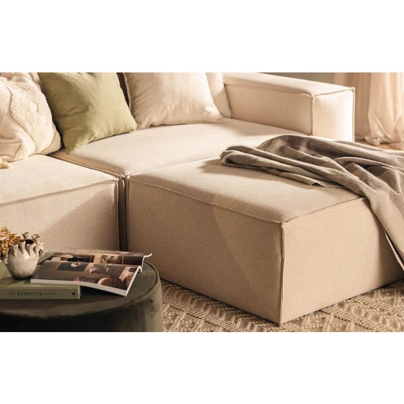 Van Morris  L-shaped  sofa, R/L Beige Chenille, removable & washable covers