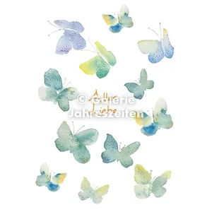 Aquarelkaart vlinders | Het allerbeste | Kleurrijke kudde