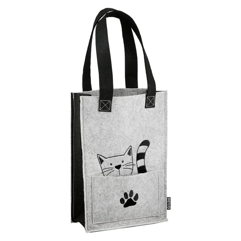 Geschenktasche Katzenbande 2fach sort., H.30 cm