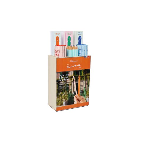 Komplettes Display 60 Bleistifte + 36 Metalllineale Claude Monet