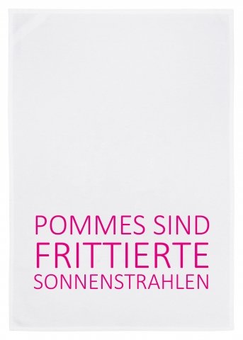 Viskestykke hvid, FRIES ER STEGT SOLSTRALLER, pink