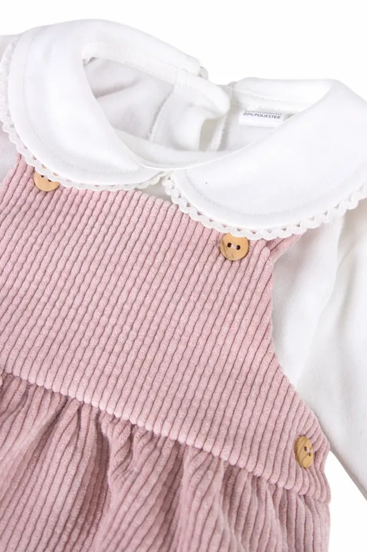 Baby pige fløjlsbukser med hvid top