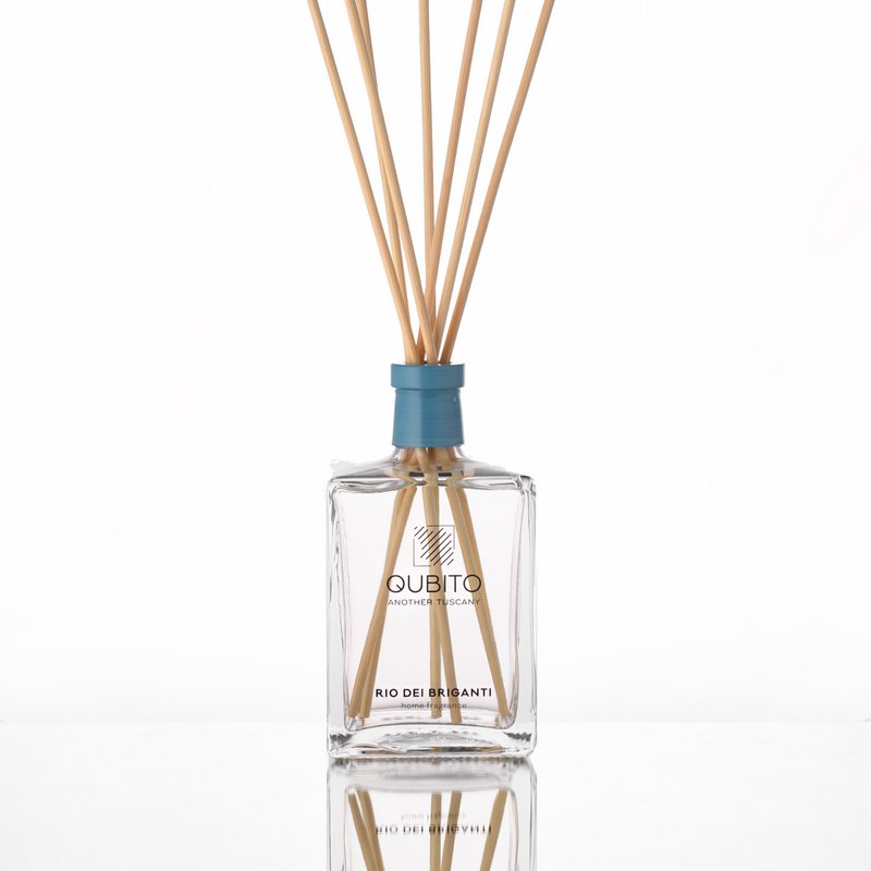 RIO DEI BRIGANTI (500ML), PROFUMO AMBIENTE - DIFFUSORE AMBIENTE CON BASTONCINI, BOTTIGLIA PITTURATA A MANO, MADE IN ITALY