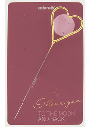 I love you to the Moon and back rosa Classic Wondercard