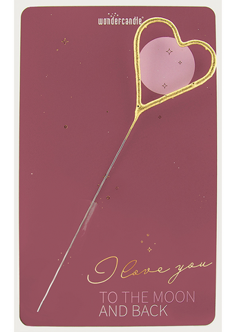 I love you to the Moon and back rosa Classic Wondercard