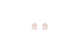 Classic gold stud earrings | Powder Pink