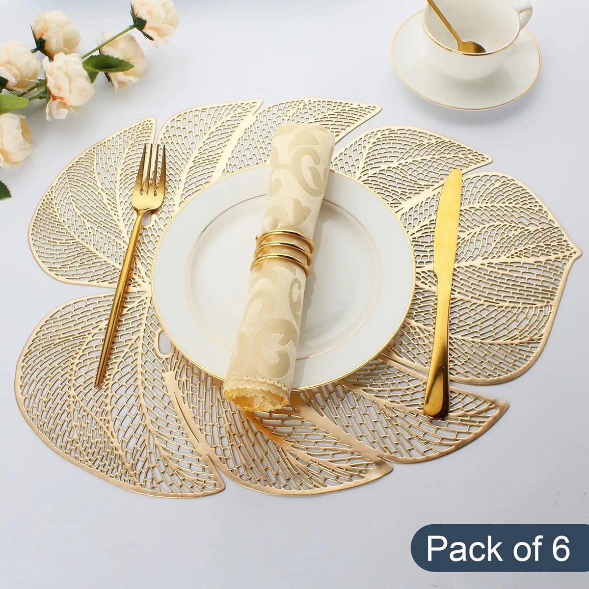 Manteles individuales | Mesa Hoja De PVC Resistente Al Calor Antideslizante | 45x36cm