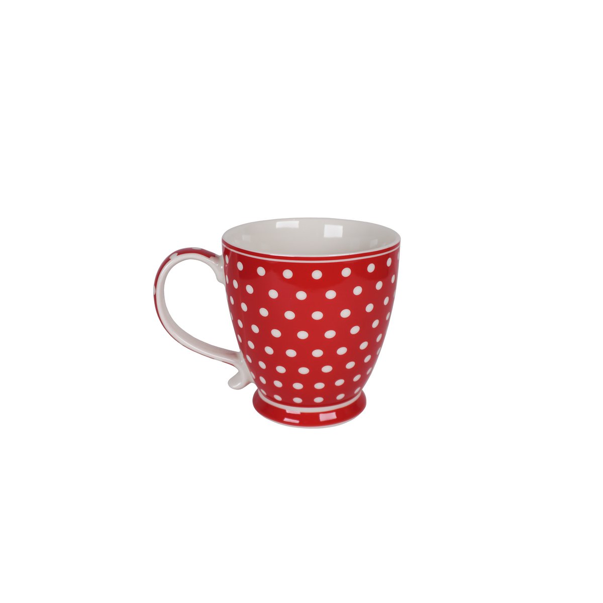 Porseleinen mok Polka dot rood 430 ml Isabelle Rose