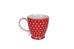 Taza de porcelana Lunares rojos 430 ml Isabelle Rose