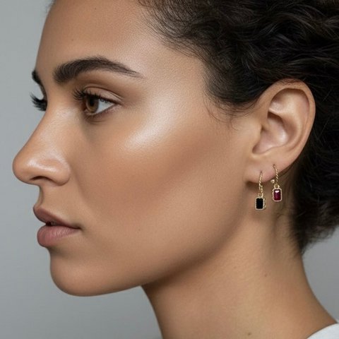 Petite Gem – Halbkreisgold mit Zirkonen, 4 Farben
