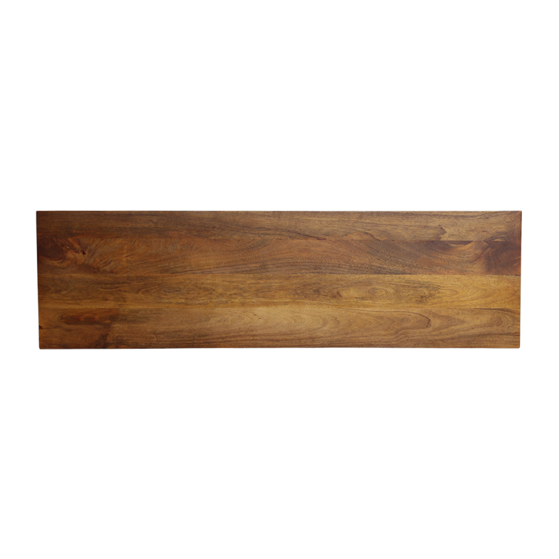 Bullnose sidebord af mangotræ affaset
