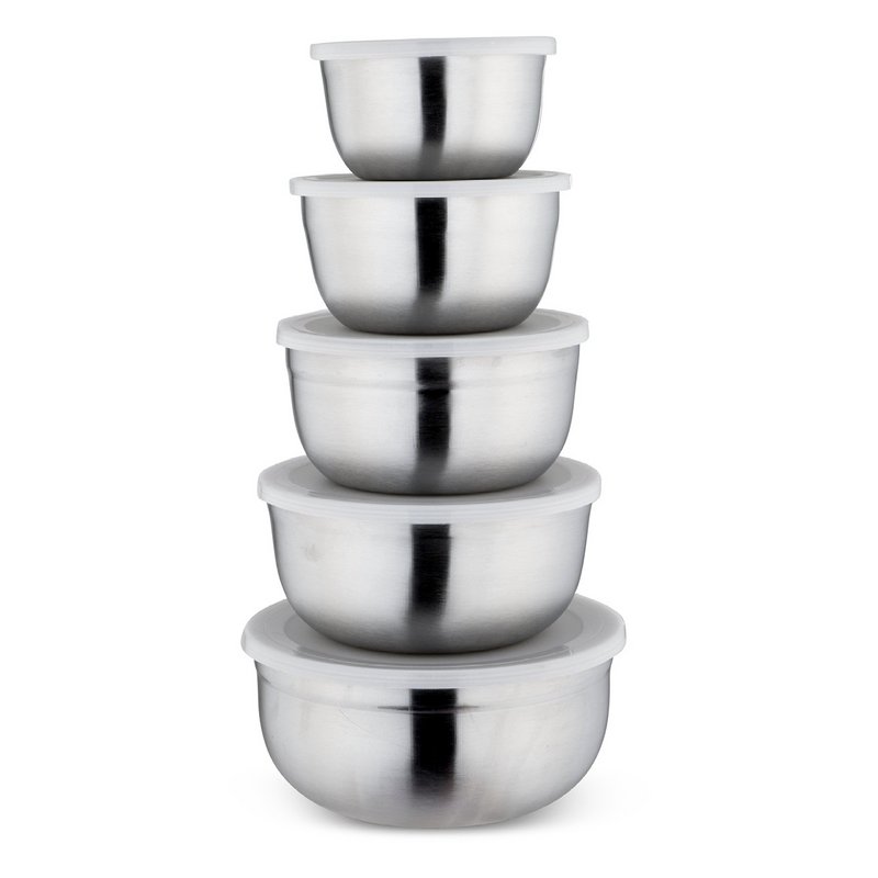 Kitchen bowl set 5 made of stainless steel incl. Lid