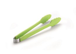 Colorful, heat-resistant tongs for barbecue grilling. Available in multiple vibrant shades.