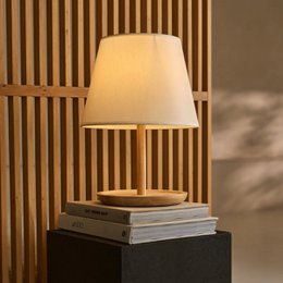 Lampe en bois marron clair Emily