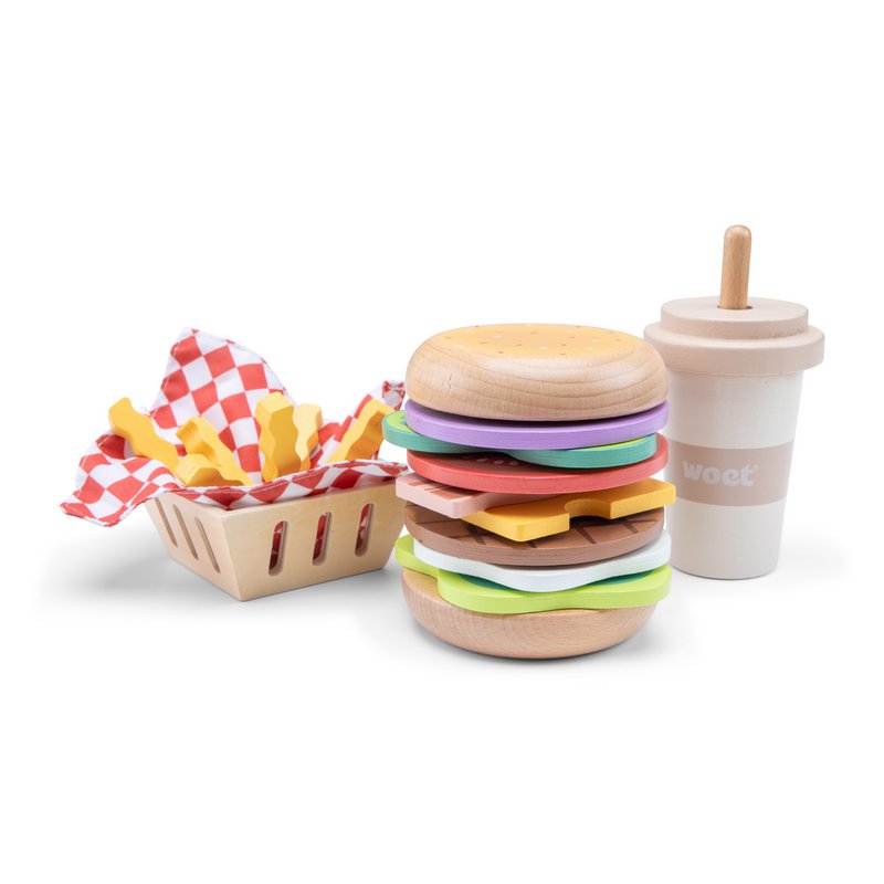 Wooden Fast Food Play Set