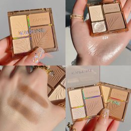 4 kleuren Markeerstift Contour 3D Facial Bronzer Cosmetische Verhelderende Beige Matte Hoogtepunten Palet Oogschaduw Neus Poeder Make-up