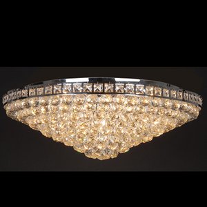 Kronleuchter Ø 80x27 cm transparente Eisenhanglampe