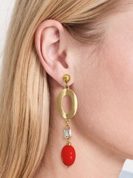 Lula mismatched oorbellen rood