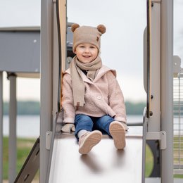 Babymuts voor kinderen, gebreid van merino en kasjmier