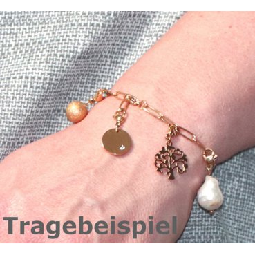 Charm Cosmopolitan pearl stainless steel rose