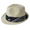 Hoed Dames 24x23 cm Beige Papierstro Zonnehoed