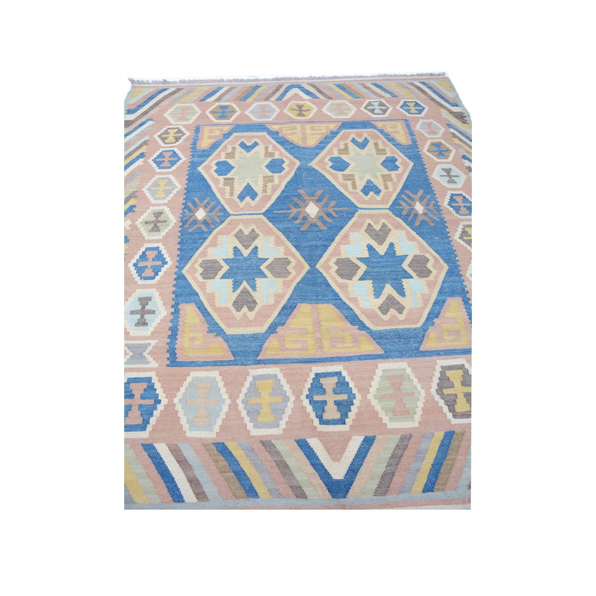 Modern Glaucous Kilim Rug