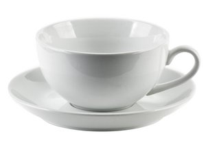 BASIC Cup with saucer 220ml14.5X11X6.5cm