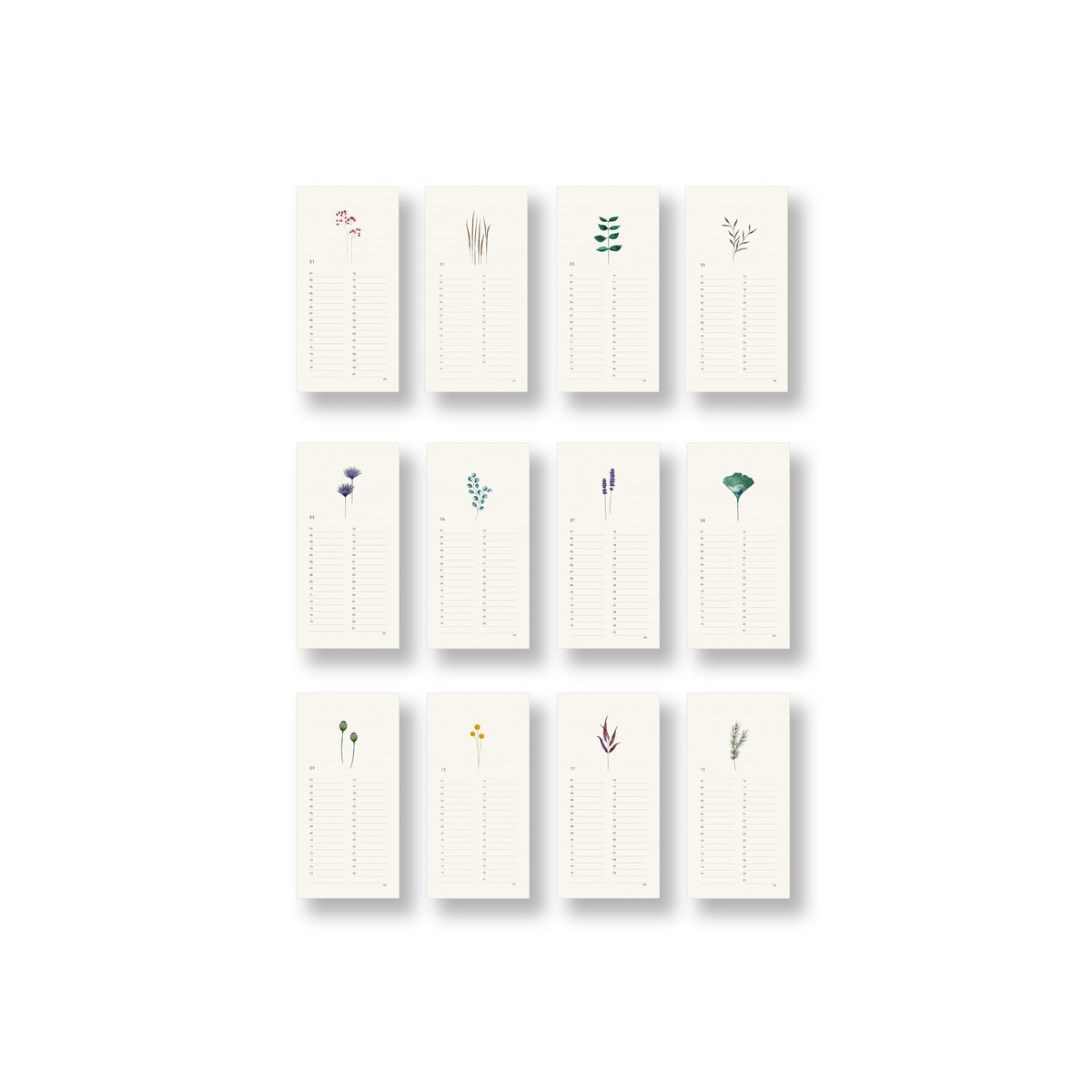 immerwährender Botanik-Kalender
