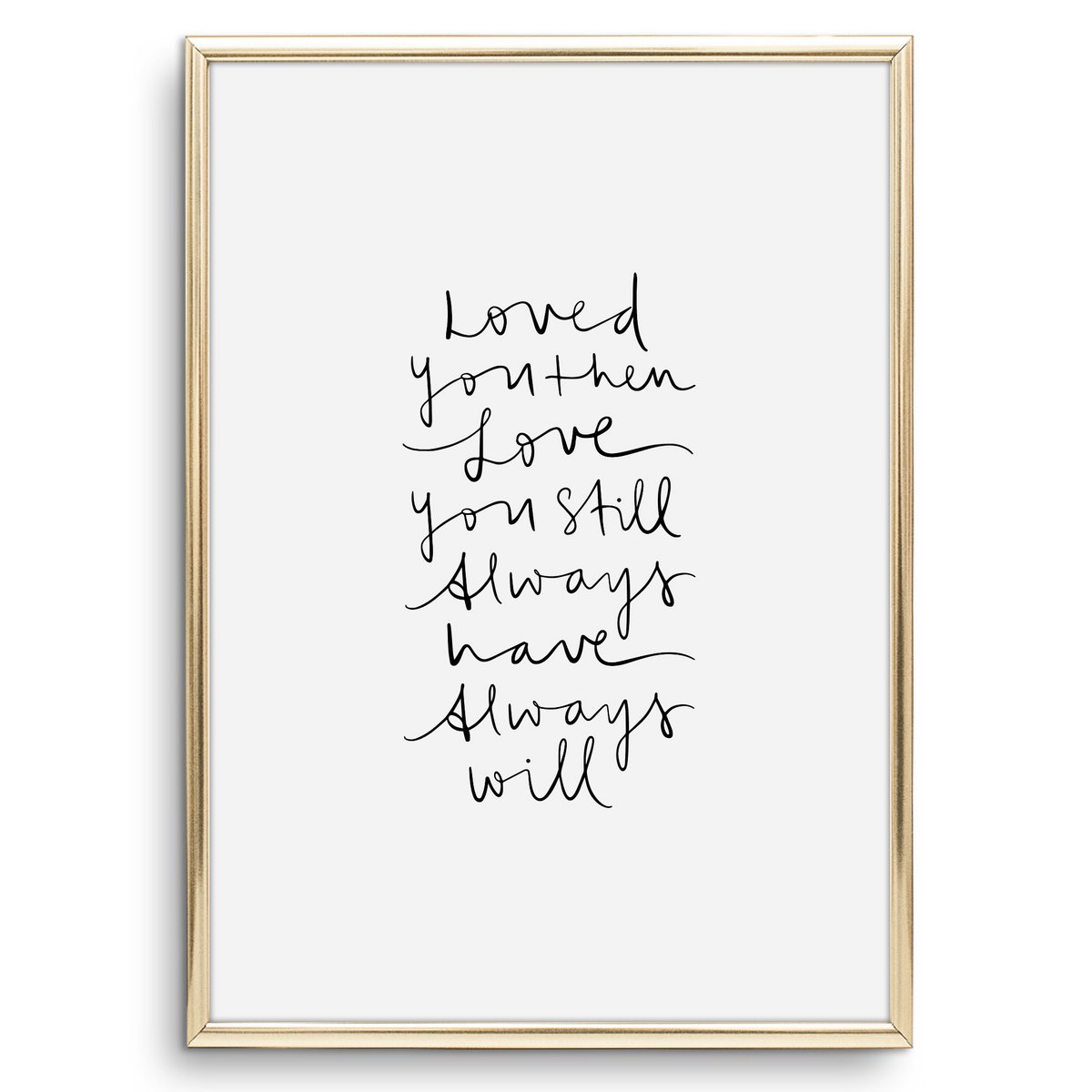 Poster: Loved you then, love you still, always have, always will