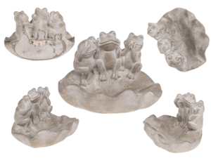Bird feeder, frogs, ca. 21,5 x 14,5 x 16 cm,