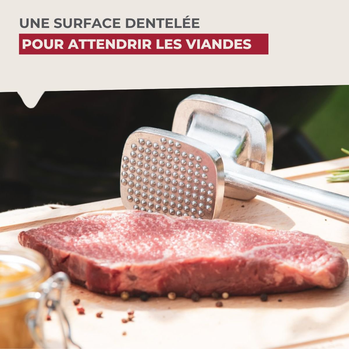 Aluminum meat tenderizer 28 cm Fackelmann Basic