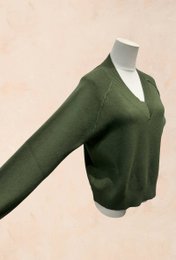 Jersey punto canalé manga larga cuello pico - Viscosa - 1336