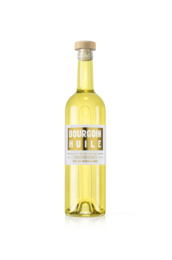 Bourgoin Oil, a vegetable oil with a bright yellow color and a glass bottle design.