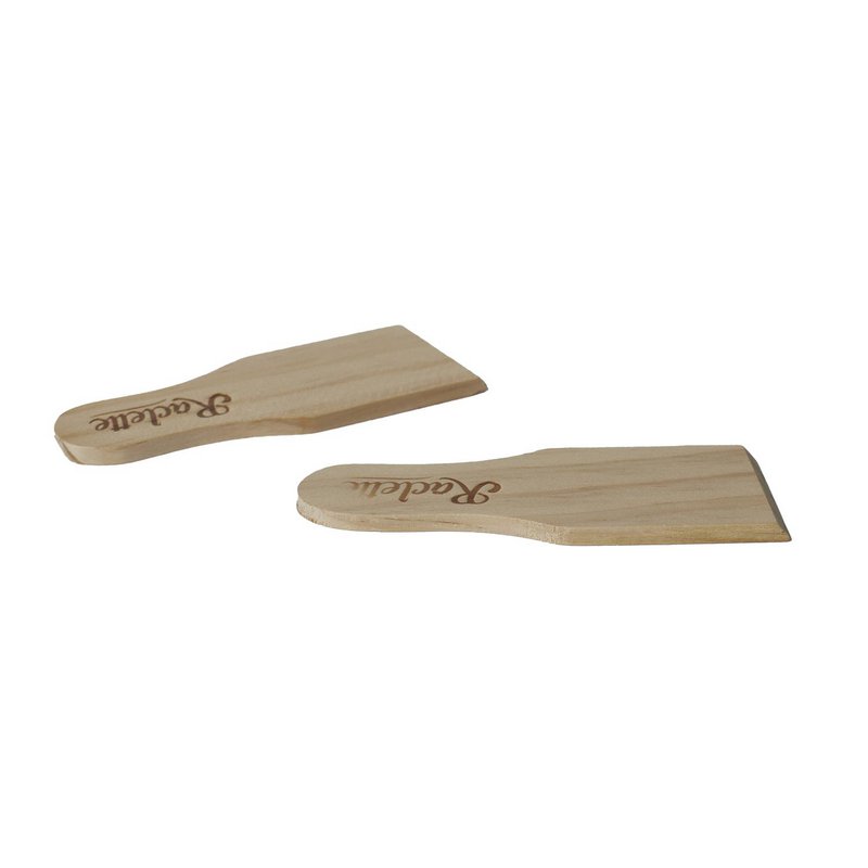 Raclette-Duo-Set auf Teelicht – inklusive Pfännchen, Holzspatel und Halter
