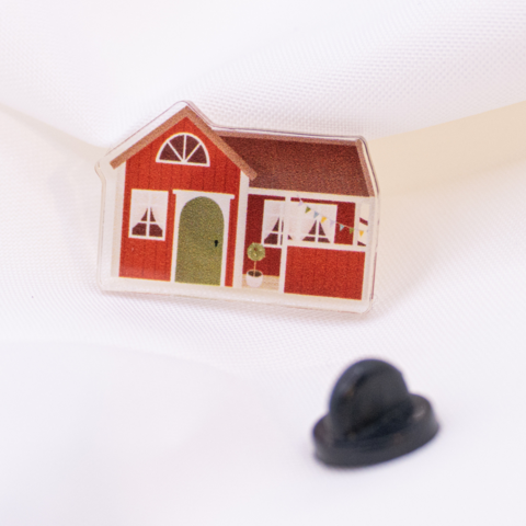 Pin Sweden House Acrylic - Gift Sweden Scandinavia Moving In Brooch