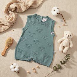 Nuvinokids® Bio Baby Romper Sage Hearts