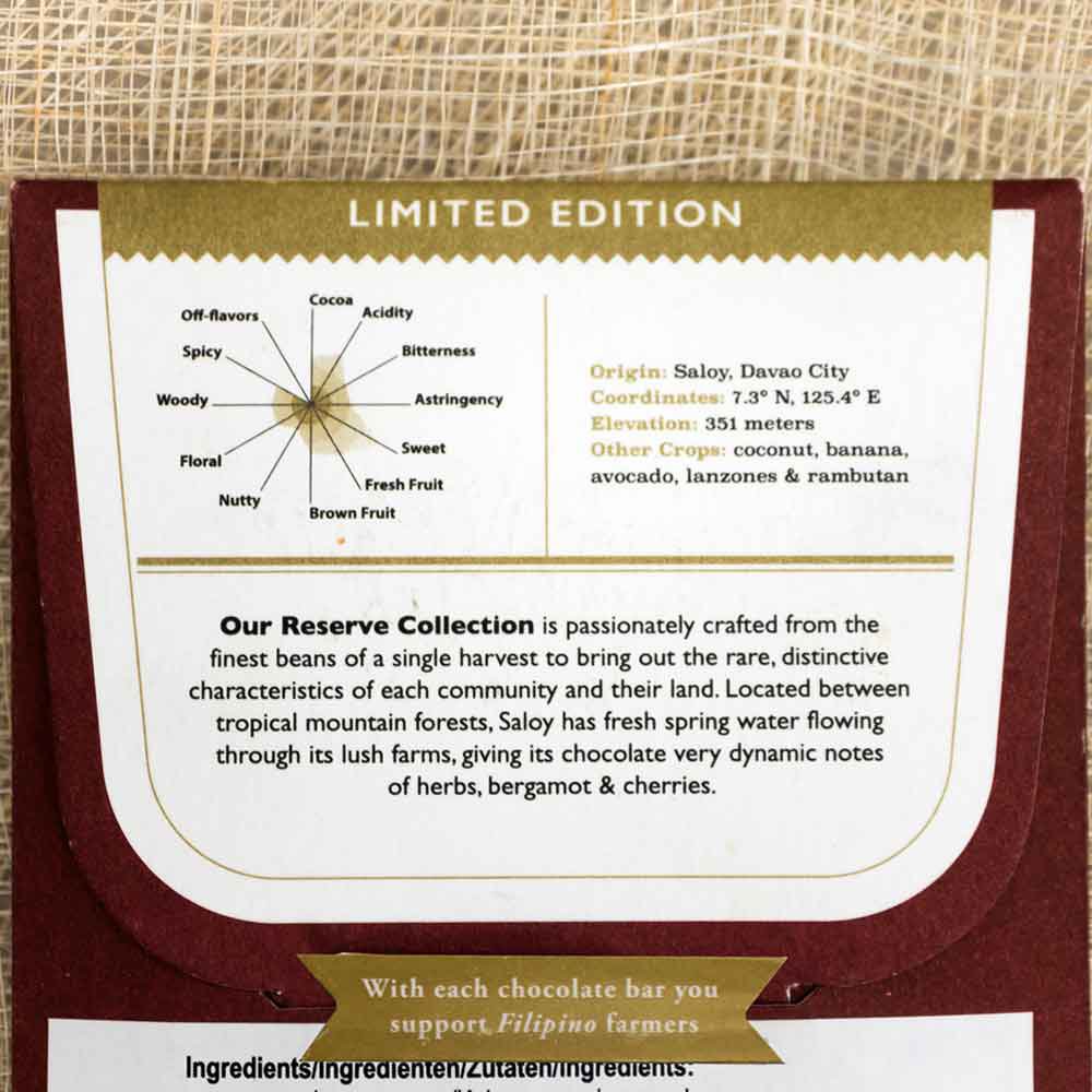70% Dark Chocolate Saloy Single Estate