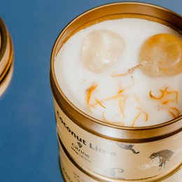 Zitatkerze in goldener Dose – Glück in Ihrem Leben