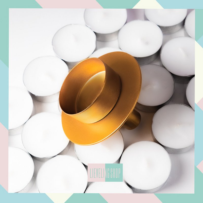 Gold tea light holder