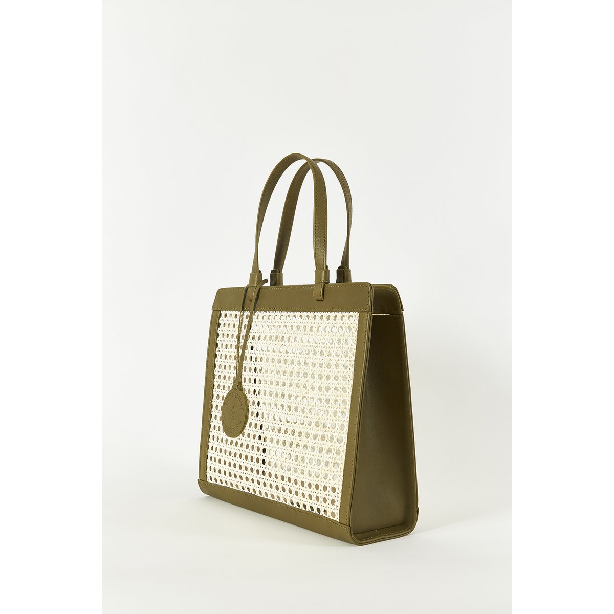 KHAKI CHAÎSE CARRÉ HANDTAS