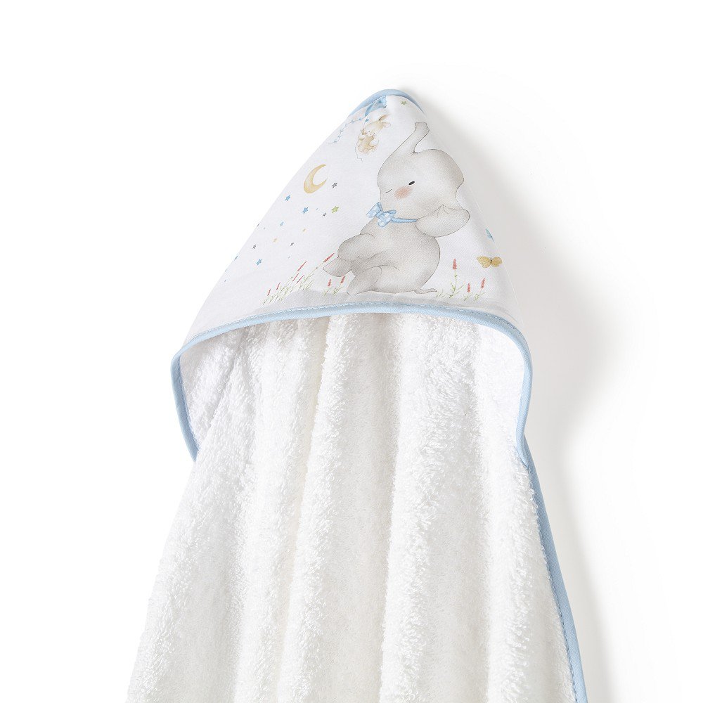 BAD HANDDOEK - 1X1 MT. MOD. ELEFANTE - W/BLAUW