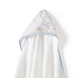 BAD HANDDOEK - 1X1 MT. MOD. ELEFANTE - W/BLAUW