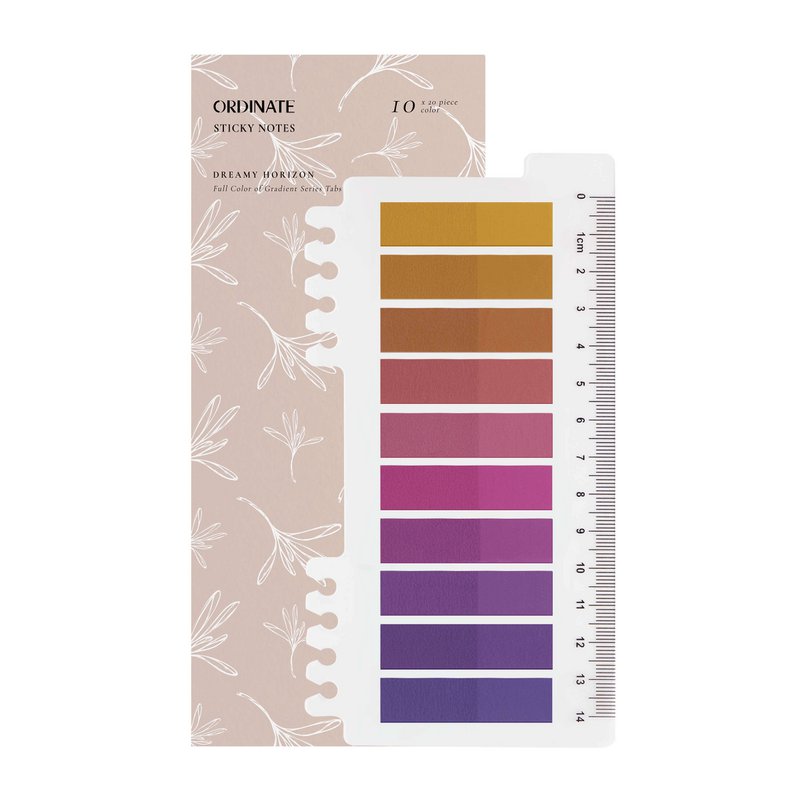 Dromerige horizon | Ordenen plaknotities | Transparante sticky notes voor markering | Plakstrips | Paginamarkering