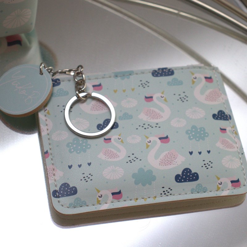 Carlie coin purse - Swans