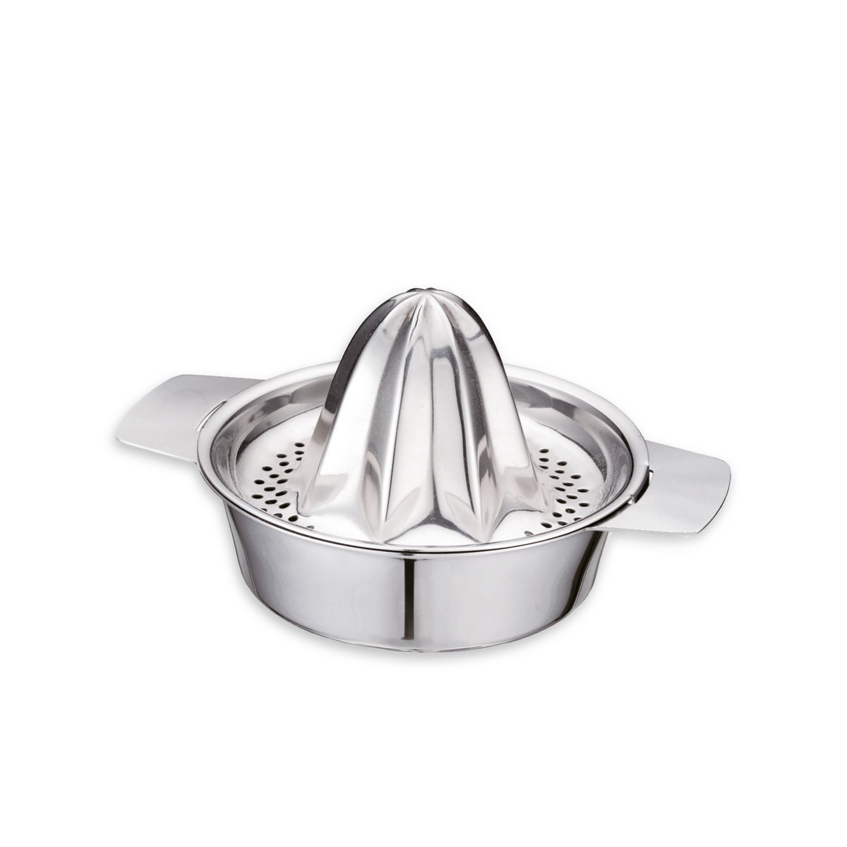 Citrus juicer with small drip tray made of stainless steel
