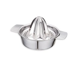 Citrus juicer with small drip tray made of stainless steel