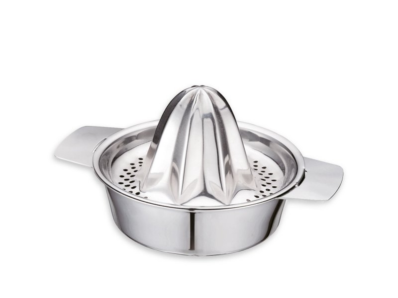 Citrus juicer with small drip tray made of stainless steel