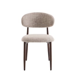 Dining room chair Celia Taupe Walnut Santi