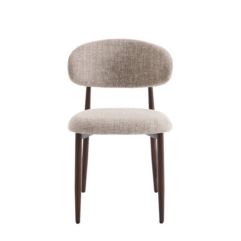 Dining room chair Celia Taupe Walnut Santi
