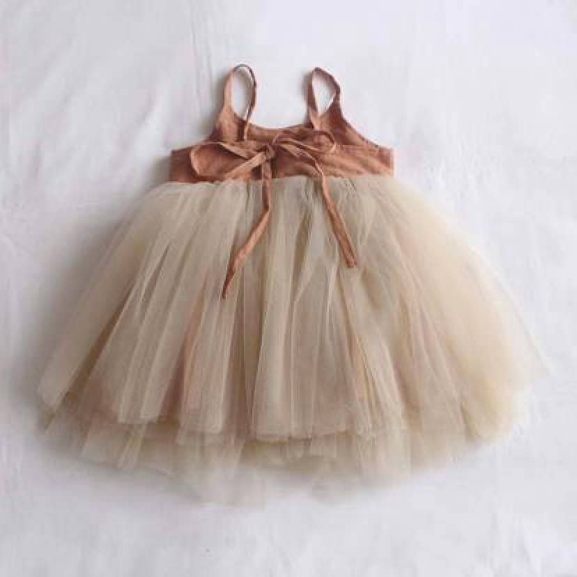 Annie & Charles® Organic Linen Tulle Dress